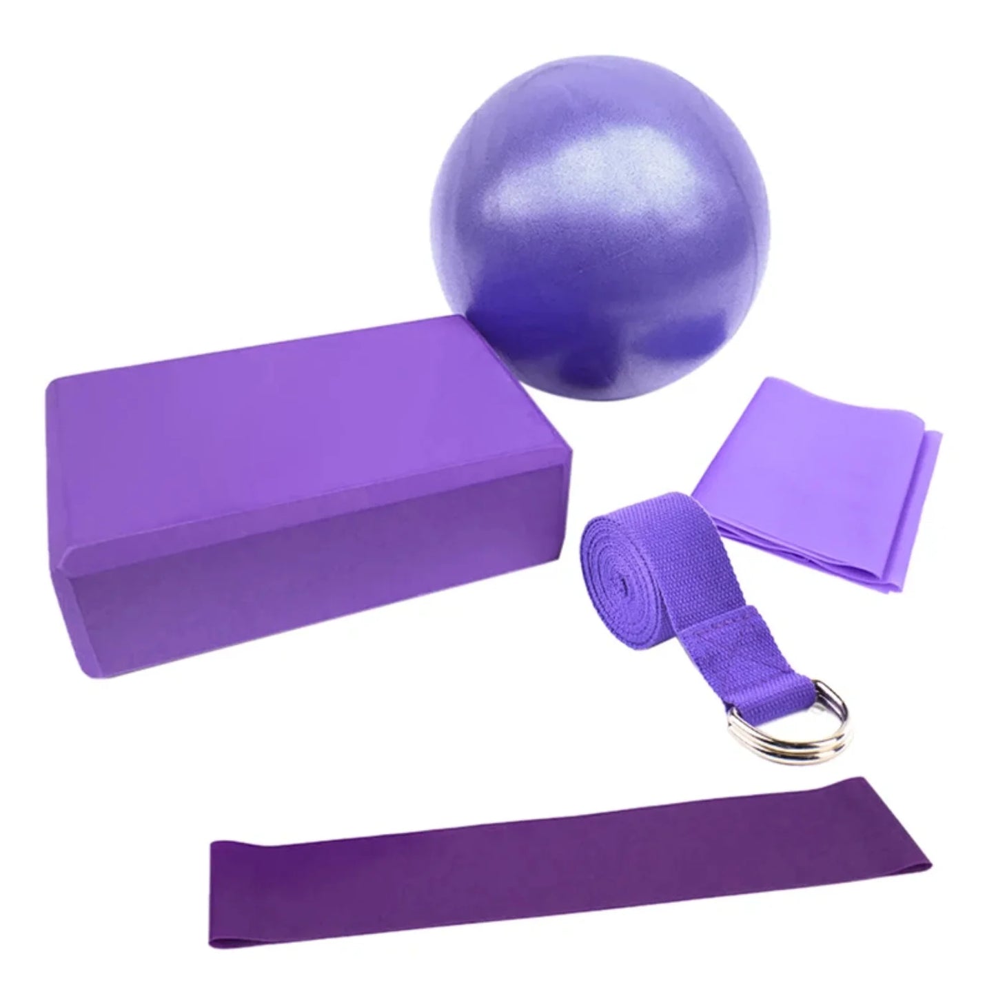5-Piece Yoga Ball & Block Set