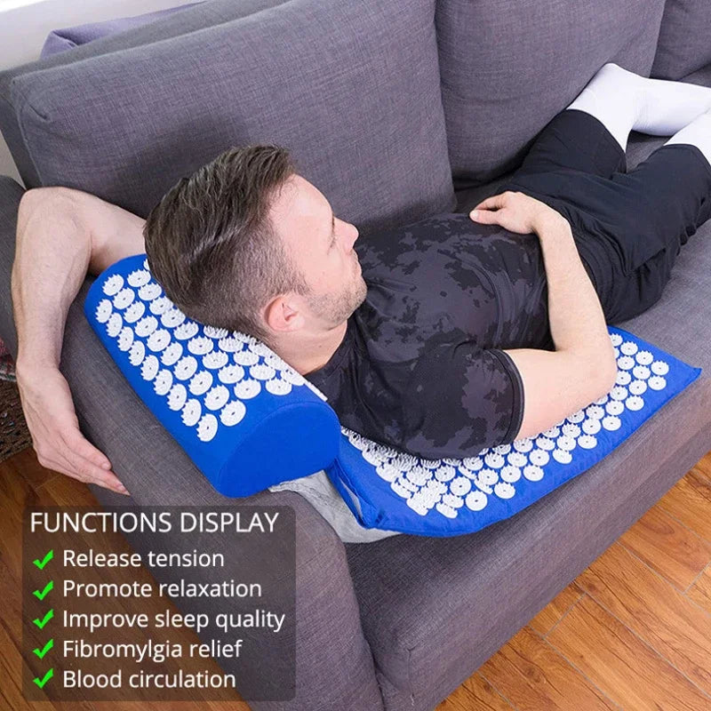 Acupressure Yoga Mat & Massage Cushion Set
