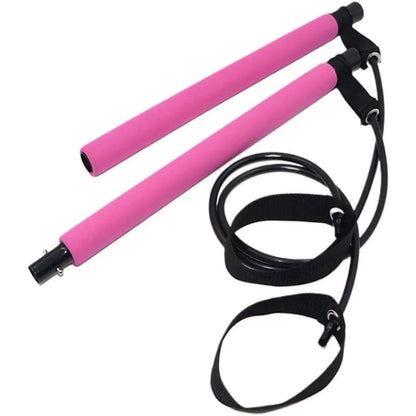 Pilates Squat Resistance Bar with Bands