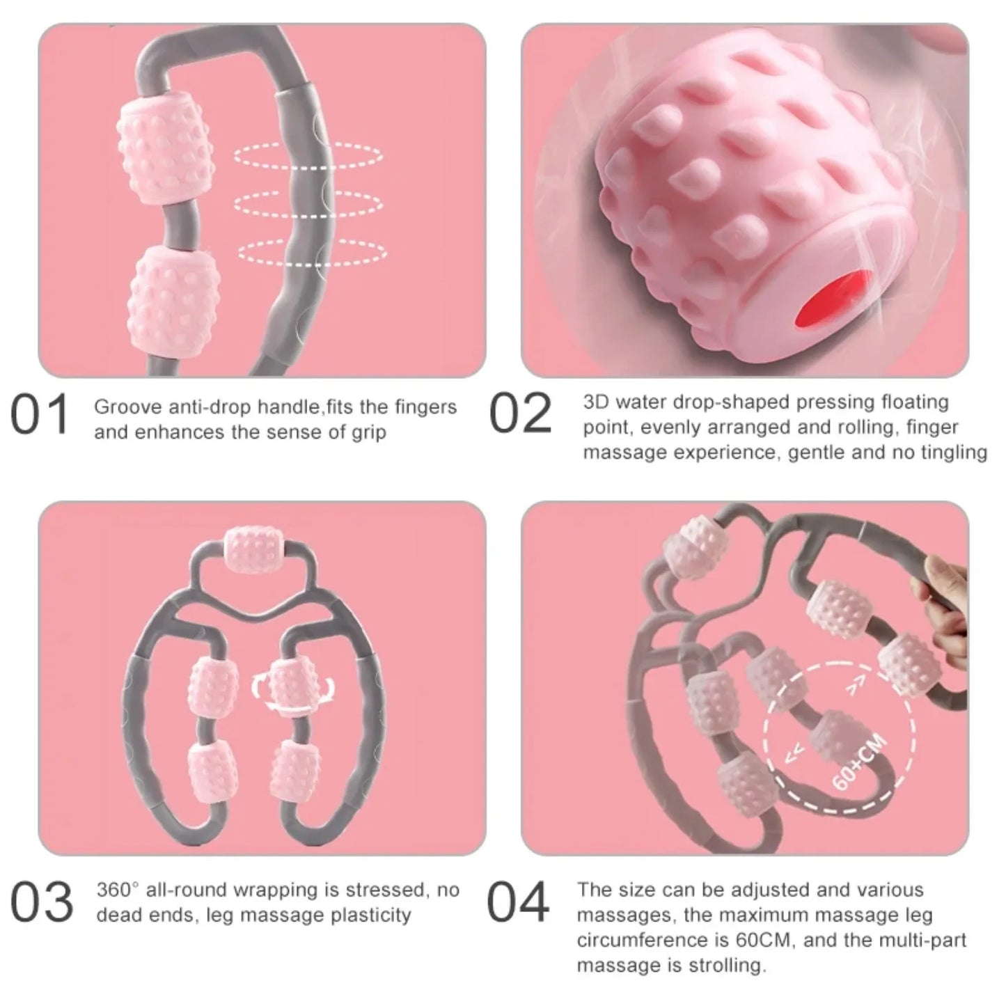 U-Shape 360° Massage Roller – Full Body Relief